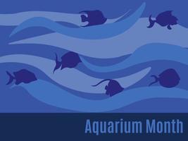 mês do aquário, ideia para um pôster, banner, panfleto ou cartão postal vetor