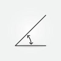 ícone ou sinal do conceito de vetor linear de ângulo de 45 graus