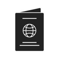 ícone de estilo simples de passaporte vetor
