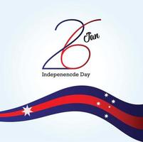 dia da independência da austrália 26 de janeiro fundo de feriado do dia nacional australiano vetor