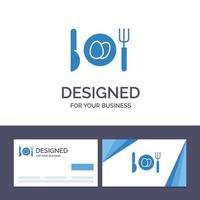 cartão de visita criativo e modelo de logotipo jantar ovo ilustração vetorial de páscoa vetor
