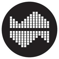 logotipo de música de onda sonora vetor