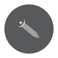 logotipo de parafuso preto vetor