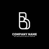 carta de logotipo bb inicial moderno conceito de design simples e criativo vetor