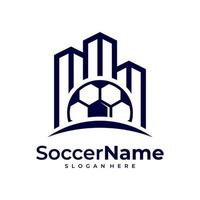modelo de logotipo de futebol da cidade, vetor de design de logotipo de cidade de futebol