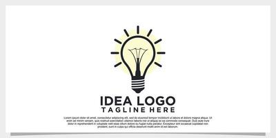 design de logotipo de ideia simples com vetor premium de conceito exclusivo