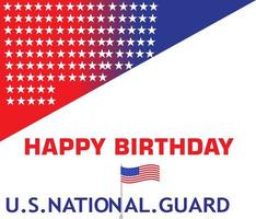 fundo feliz aniversário guarda nacional guard.coast birthday.design com bandeira americana e estrelas patrióticas, cartão, banner. vetor