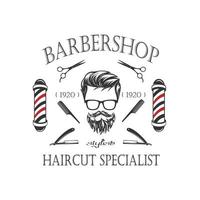 barbearia especialista em corte de cabelo vetor