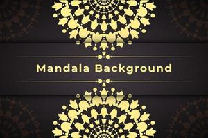 mandala para impressão, pôster, capa, folheto, panfleto e banner, design exclusivo de fundo de mandala ornamental de luxo na cor ouro brilhante vetor