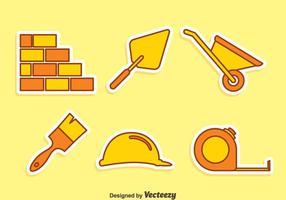 Vetor de ícones da ferramenta de construção doméstica