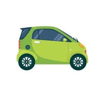 carro inteligente elétrico verde. ilustração vetorial vetor