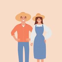 um homem e uma mulher são agricultores. música sertaneja. ilustração vetorial vetor