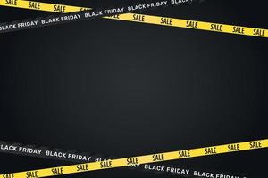 banner de venda de sexta-feira negra. fitas de aviso. vetor