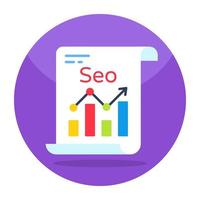 ícone de design colorido de seo analytics vetor