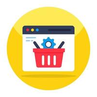 um design de ícone de gerenciamento de compras na web vetor