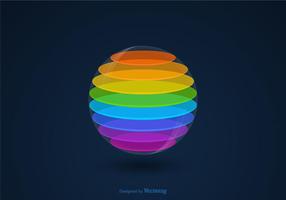 Free Vector 3D Colorful Sphere