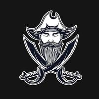 design de ícone de piratas vetor