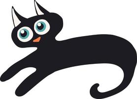design de vetor de gato preto bonito de halloween