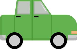 carro verde, ilustração, vetor em fundo branco.