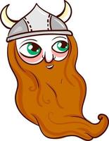 viking com barba grande, ilustração, vetor em fundo branco