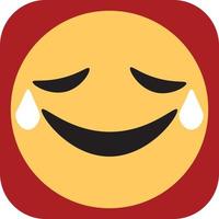 chorar rindo emoji, ilustração, vetor em um fundo branco.