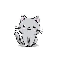 vetor de desenhos animados de gatinho de gato fofo 13266921 Vetor