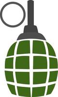 granada do exército verde, ilustração, vetor em fundo branco.