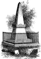 ilustração vintage do monumento de van wart. vetor