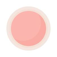 objeto de vetor de cor semi plana de blush. produto cosmético decorativo. elemento editável. item de tamanho completo em branco. ilustração de estilo de desenho animado simples de maquiagem para web design gráfico e animação