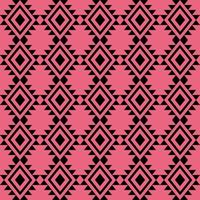 padrão geométrico preto e rosa sem costura vetor
