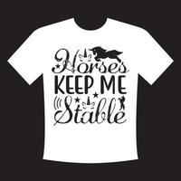 design de camiseta svg de cavalo vetor