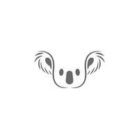 ilustração de design de ícone de logotipo de coala vetor