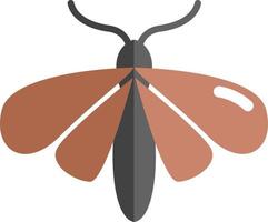 mariposa marrom, ilustração de ícone, vetor em fundo branco