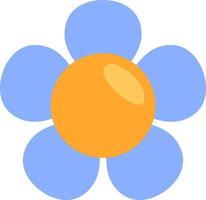 flor de primavera azul, ilustração, vetor em um fundo branco.