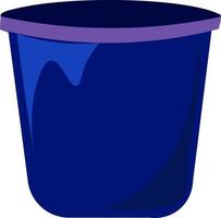 balde azul, ilustração, vetor em fundo branco.