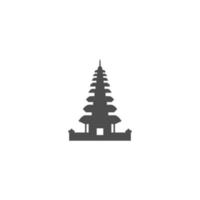 ilustração de design de ícone de bali do templo vetor