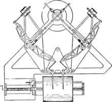 sismógrafo, ilustração vintage. vetor