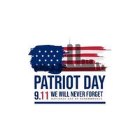 911 fundo do dia do patriota dia do patriota em setembro imagem vetorial vetor