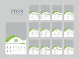 calendário de parede 2023 vetor