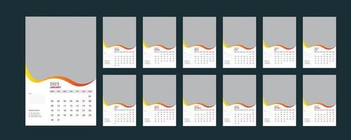 calendário de parede 2023 vetor