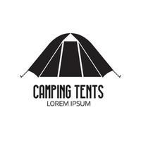 logotipo do acampamento turístico ou ícone da barraca vetor