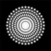 mandala contemporânea feita de composição de forma de círculo e meio círculo. mandala contemporânea moderna para logotipo, ornamentado, decoração ou design gráfico. ilustração vetorial vetor