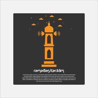 vetor do logotipo do ramadã