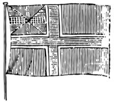 bandeira da noruega, 1881, ilustração vintage vetor
