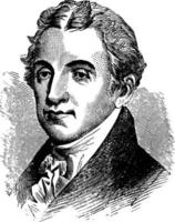 James Monroe, ilustração vintage vetor