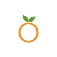 logotipo da fruta laranja vetor