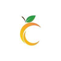 logotipo da fruta laranja vetor