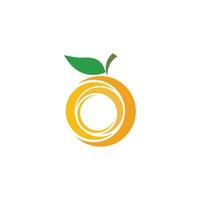 logotipo da fruta laranja vetor