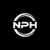 design de logotipo de letra nph na ilustração. logotipo vetorial, desenhos de caligrafia para logotipo, pôster, convite, etc. vetor