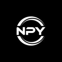 design de logotipo de carta npy na ilustração. logotipo vetorial, desenhos de caligrafia para logotipo, pôster, convite, etc. vetor